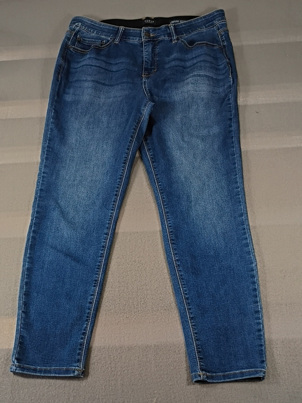 EUC Curve Appeal Comfort Waist High Rise Skinny Medium Wash Jeans Women Sz 10/30